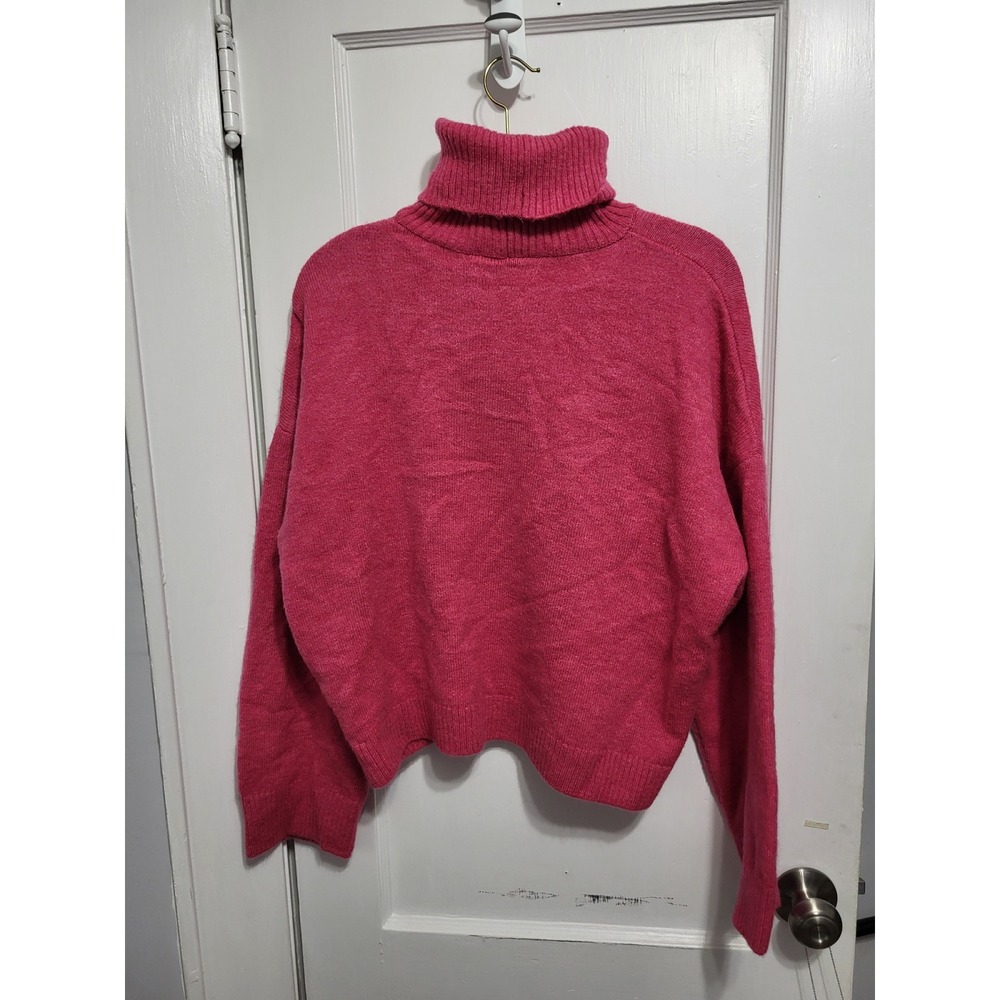 Zara pink turtleneck sweater medium
